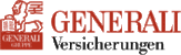 Generali Logo der Generali Versicherungen. Der Schriftzug "Generali" steht in roter Schrift über dem Begriff "Versicherungen".